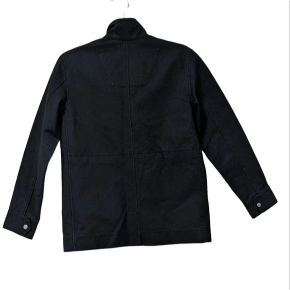 Everlane The modern utility military-esque zip front cotton jacket black  XS